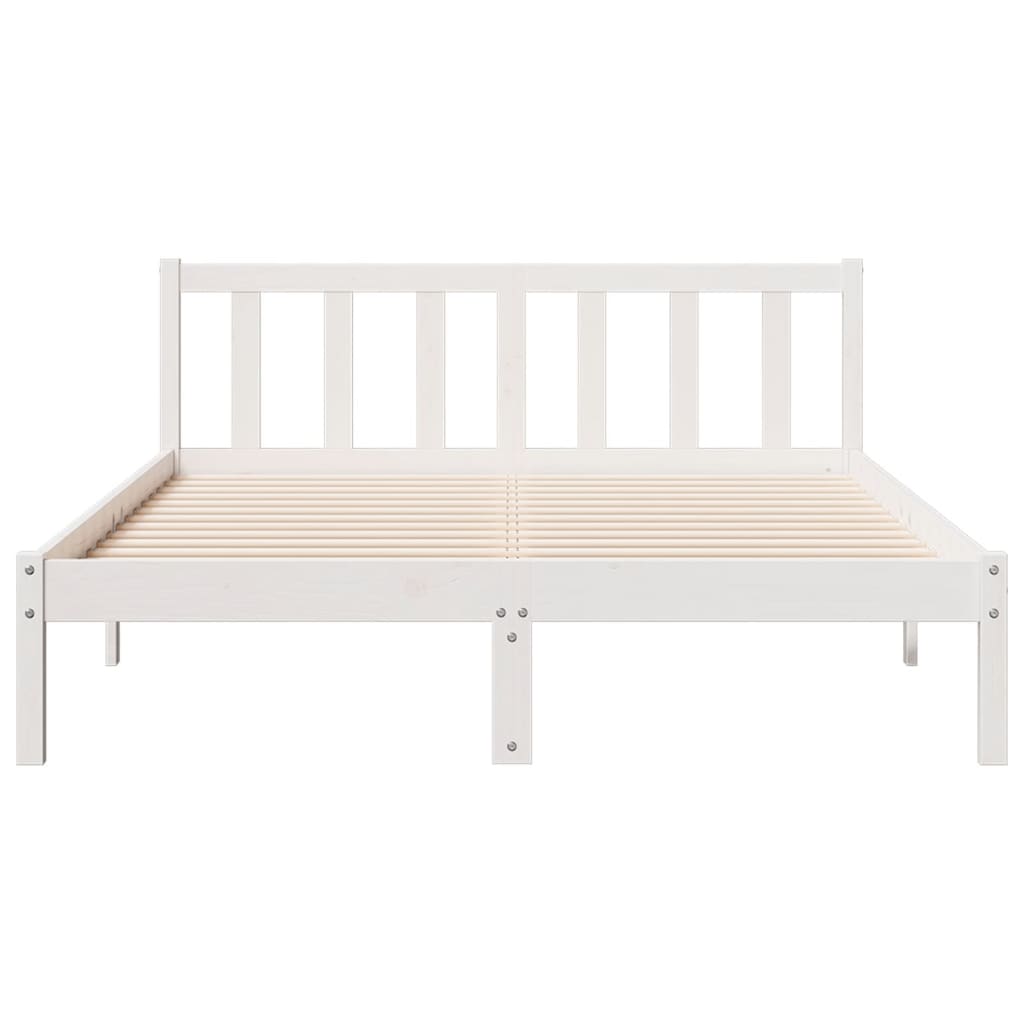 fehér tömör fenyő extra hosszú ágykeret matrac nélkül 160x210cm