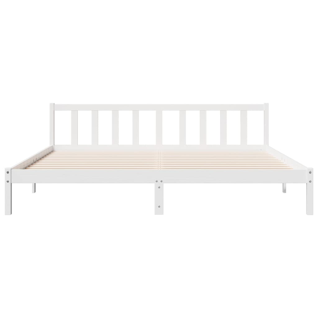 fehér tömör fenyő extra hosszú ágykeret matrac nélkül 180x210cm