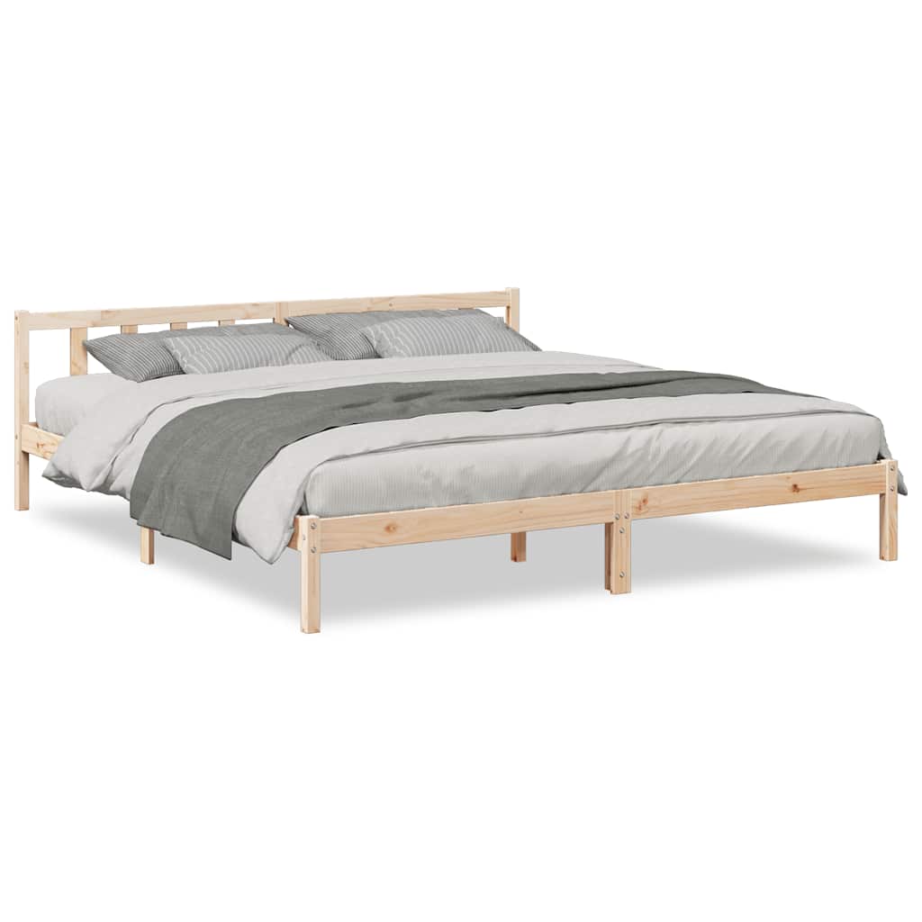 tömör fenyőfa extra hosszú ágykeret matrac nélkül 200 x 210 cm