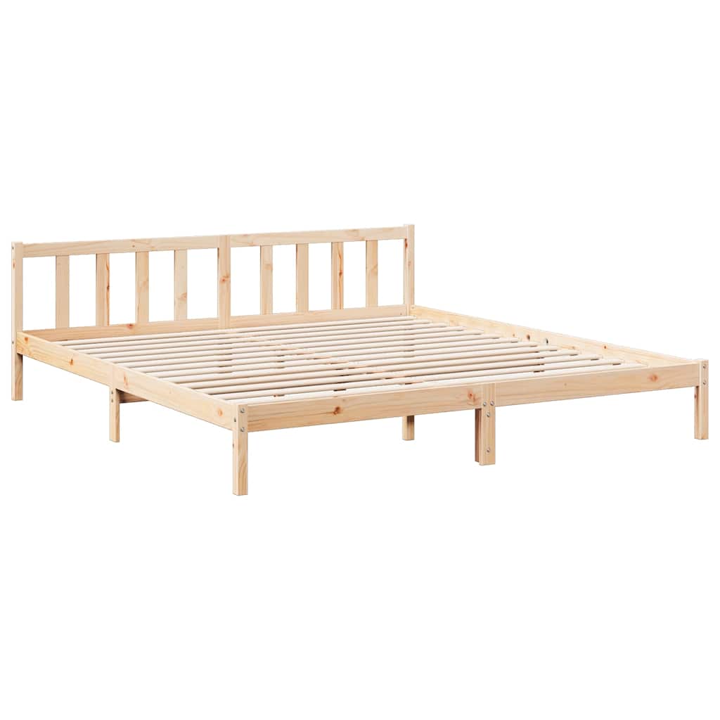 tömör fenyőfa extra hosszú ágykeret matrac nélkül 200 x 210 cm