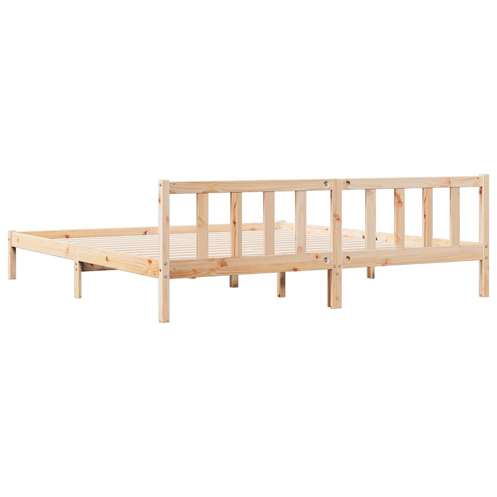 tömör fenyőfa extra hosszú ágykeret matrac nélkül 200 x 210 cm