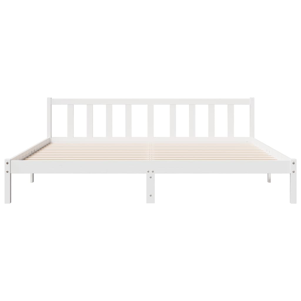 fehér tömör fenyő extra hosszú ágykeret matrac nélkül 200x210cm