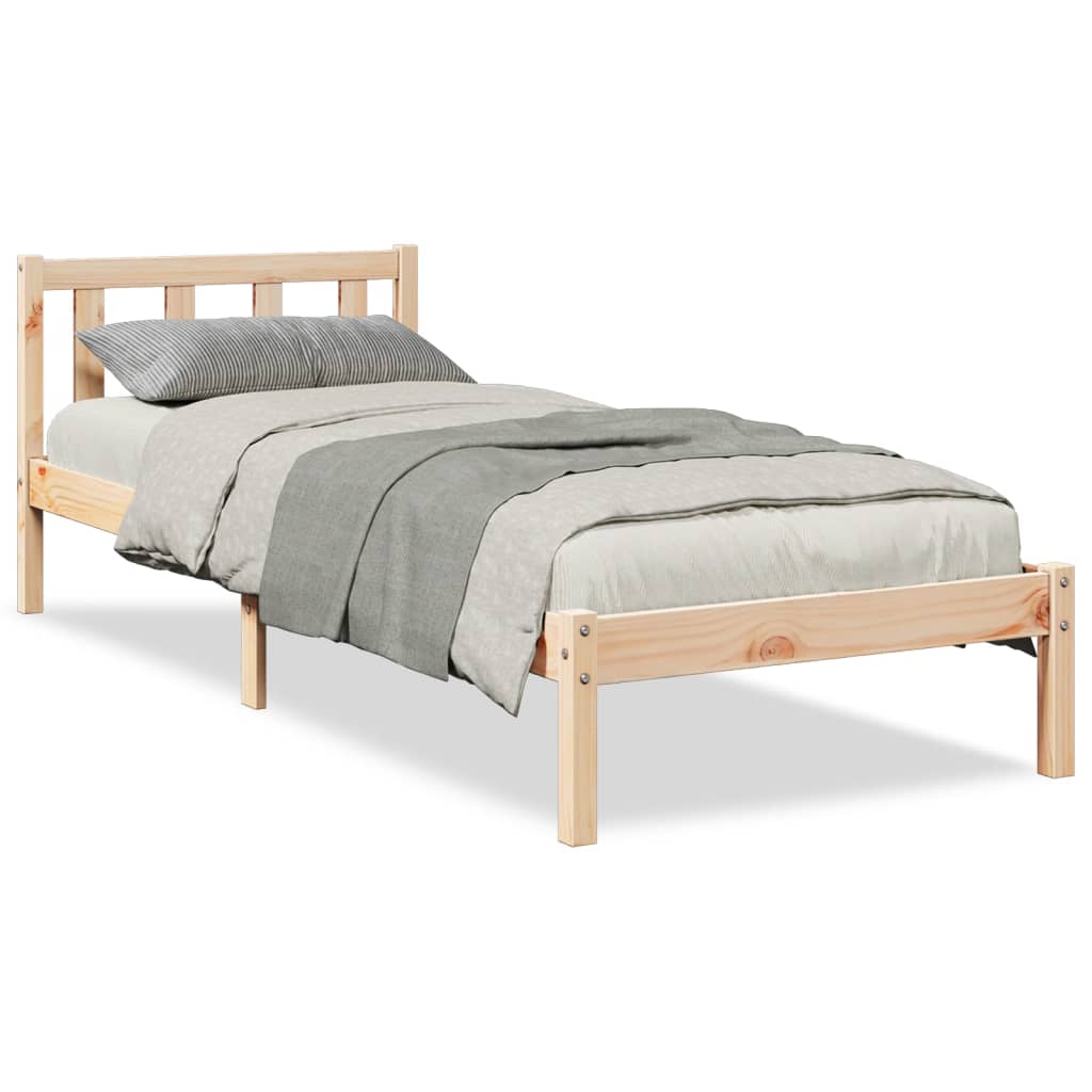 tömör fenyőfa extra hosszú ágykeret matrac nélkül 80 x 220 cm