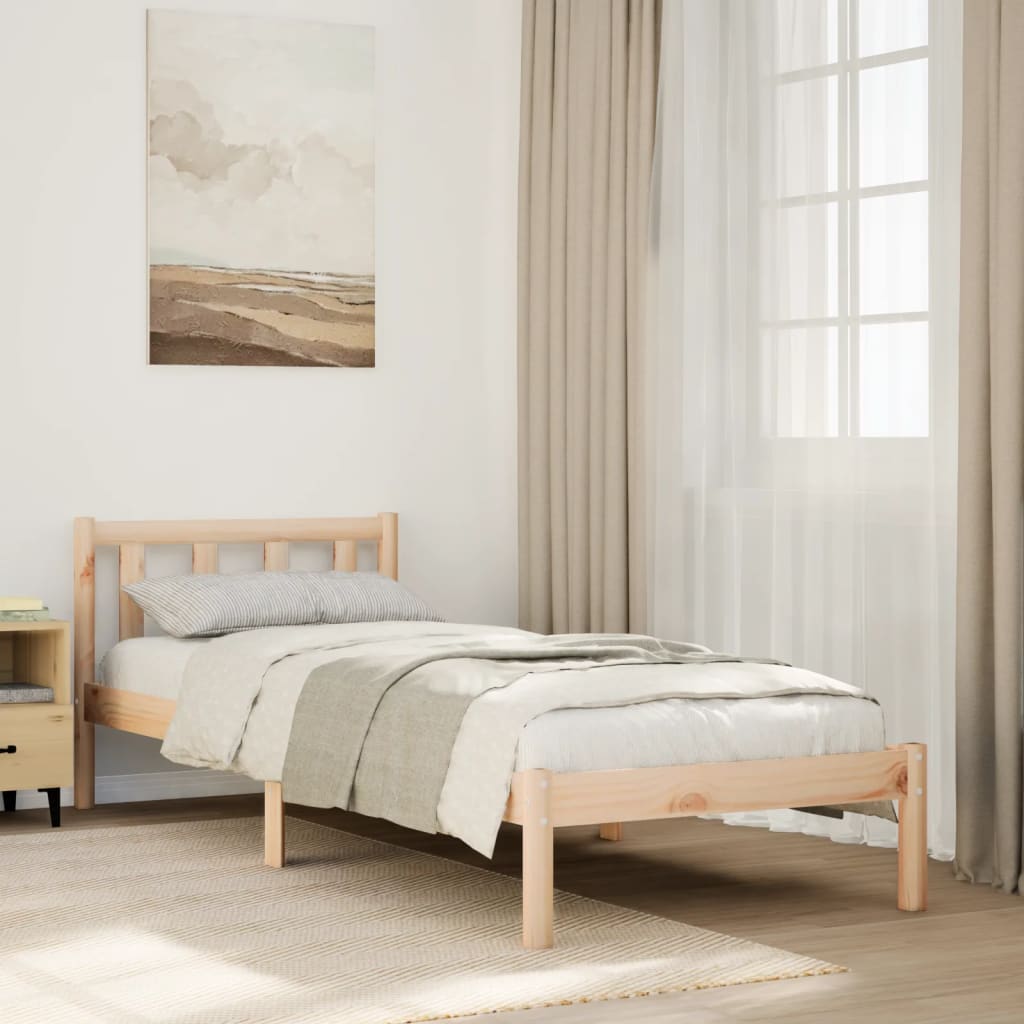 tömör fenyőfa extra hosszú ágykeret matrac nélkül 90 x 220 cm