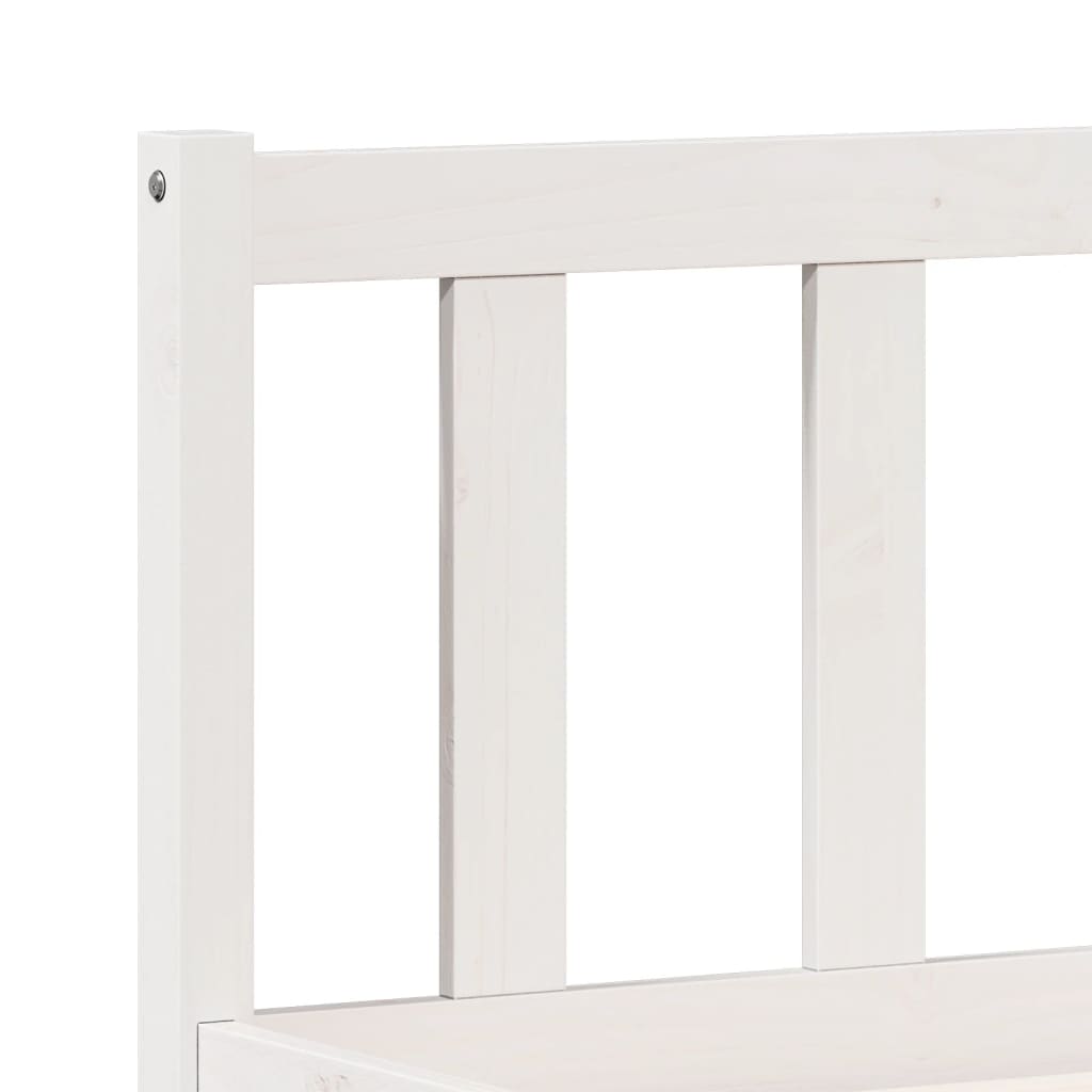 fehér tömör fenyő extra hosszú ágykeret matrac nélkül 140x220cm