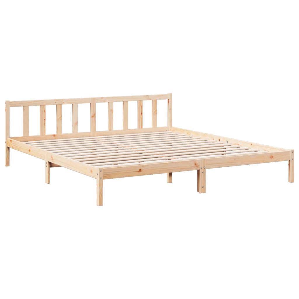 tömör fenyőfa extra hosszú ágykeret matrac nélkül 200 x 220 cm