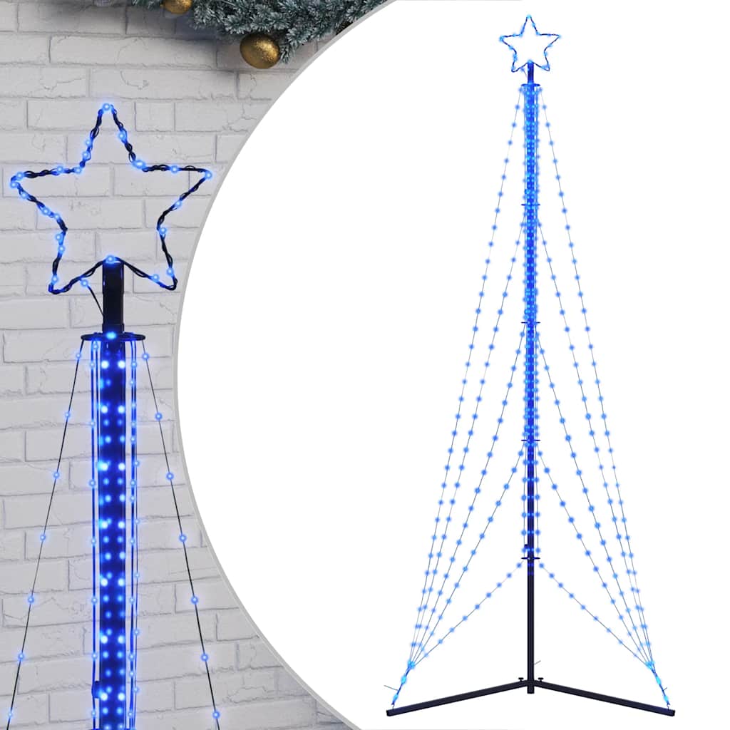 kék LED karácsonyfa 525 LED 302 cm
