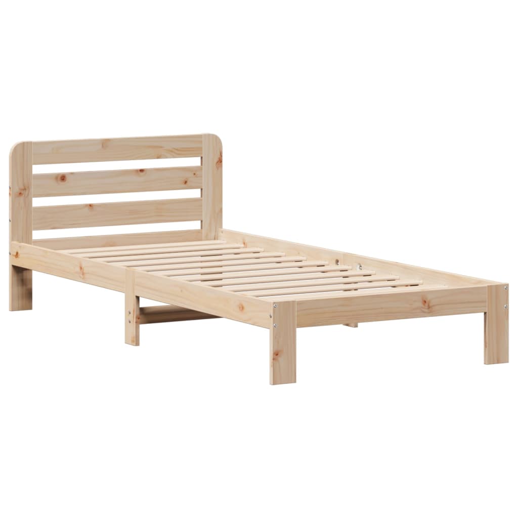 tömör fenyőfa ágy matrac nélkül 90 x 200 cm