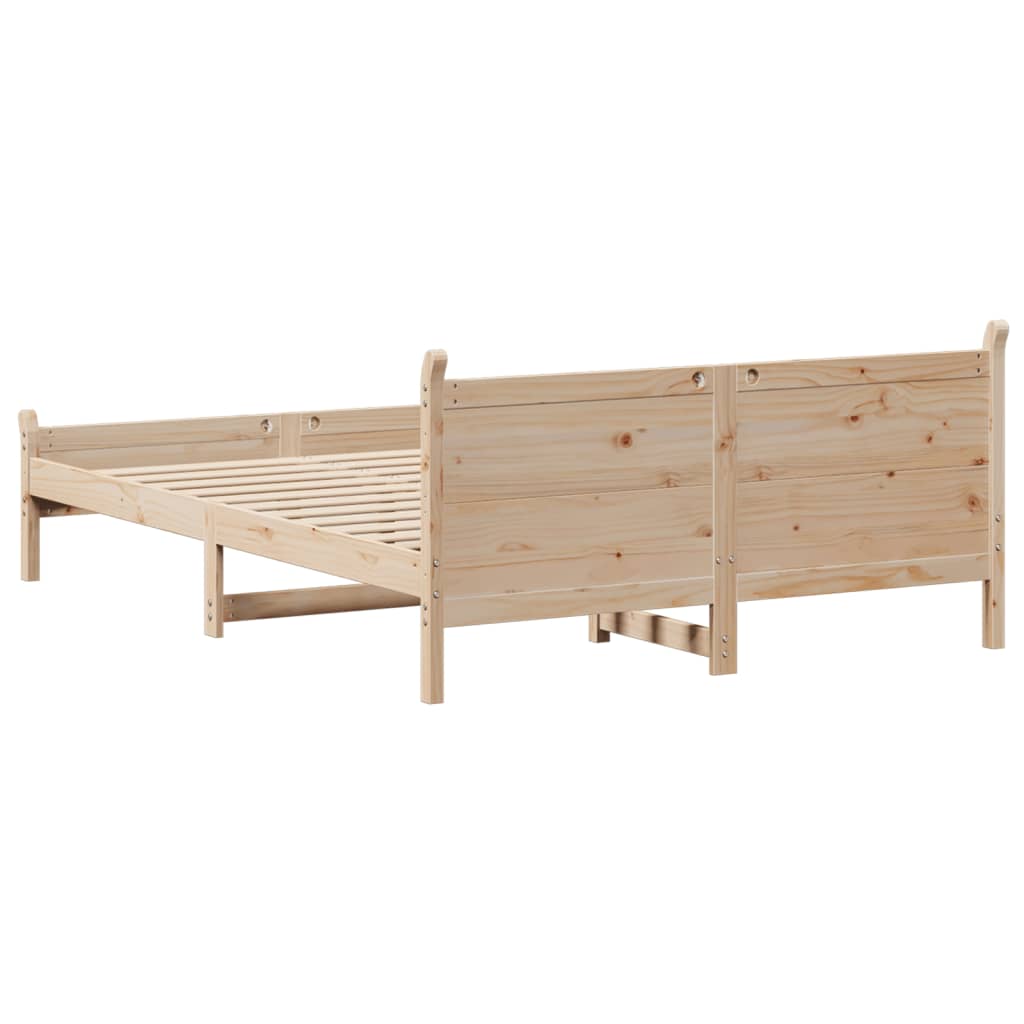 tömör fenyőfa ágy matrac nélkül 135 x 190 cm