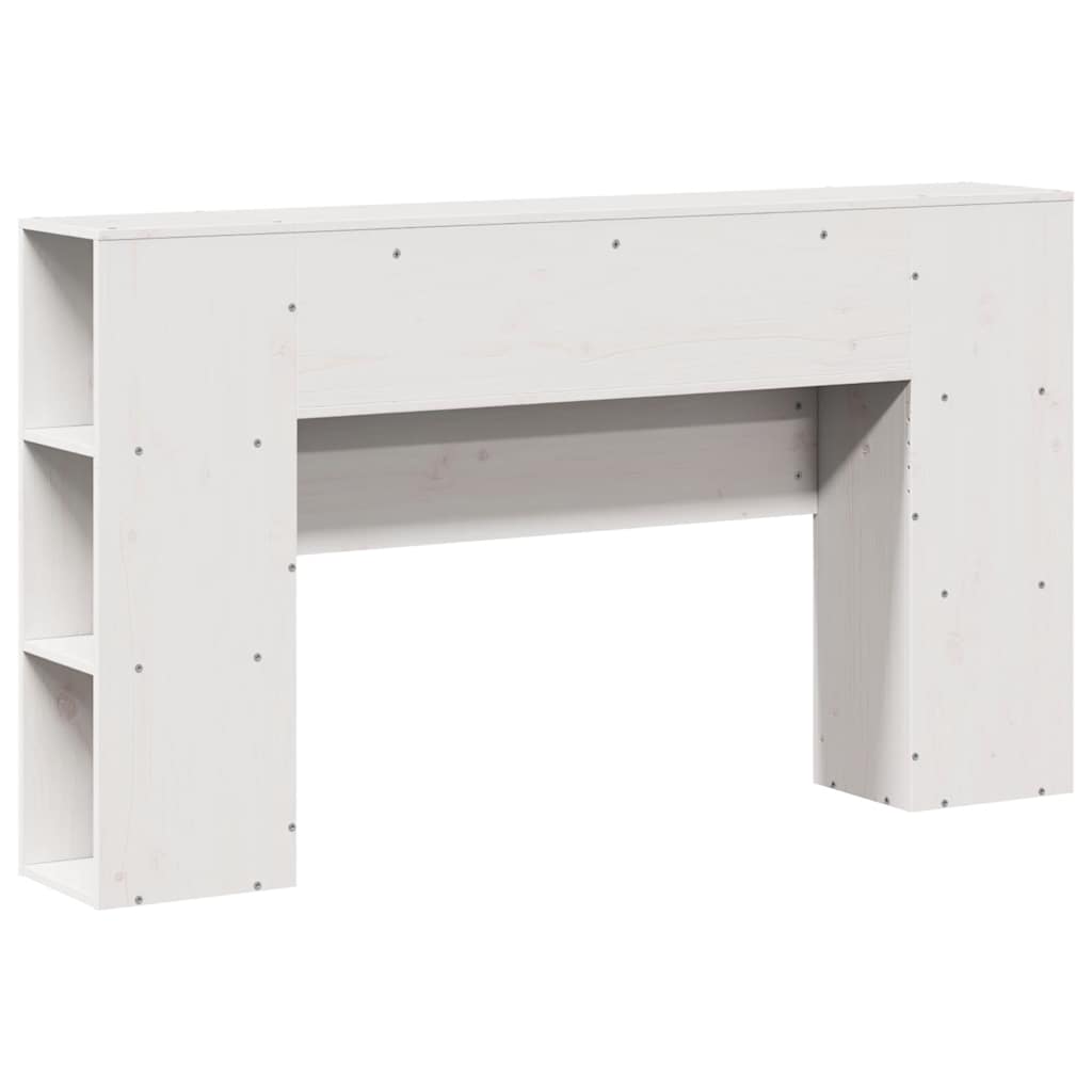 fehér tömör fenyőfa fejtámla tárolóval 140 cm
