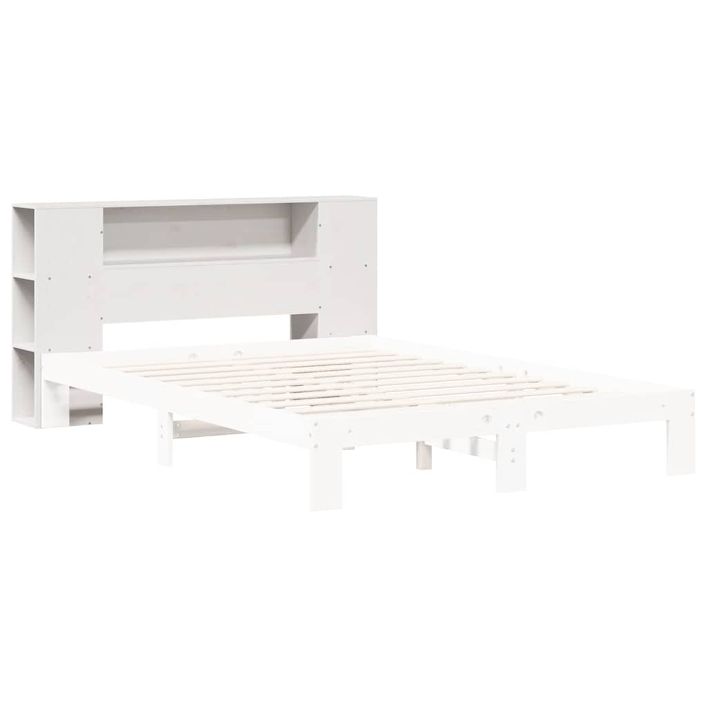 fehér tömör fenyőfa fejtámla tárolóval 140 cm