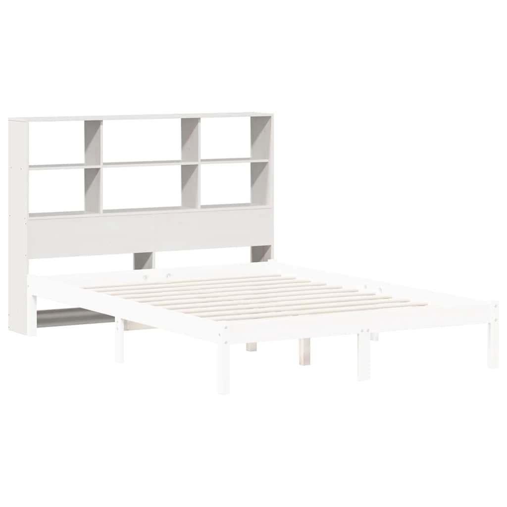 fehér tömör fenyőfa fejtámla tárolóval 160 cm