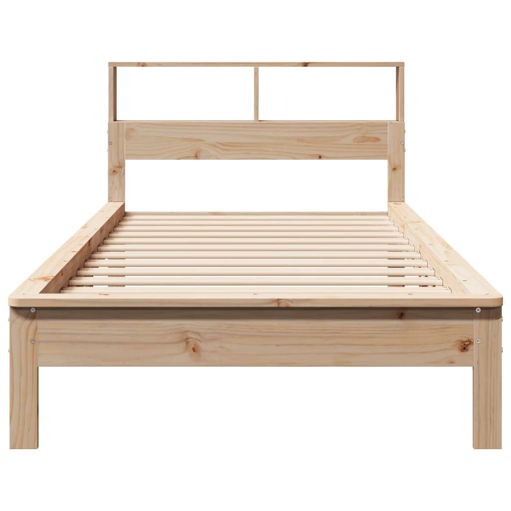 tömör fenyőfa könyvespolcos ágy matrac nélkül 75 x 190 cm