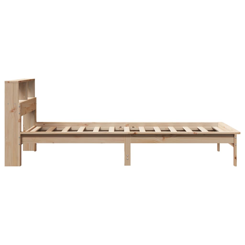 tömör fenyőfa könyvespolcos ágy matrac nélkül 75 x 190 cm