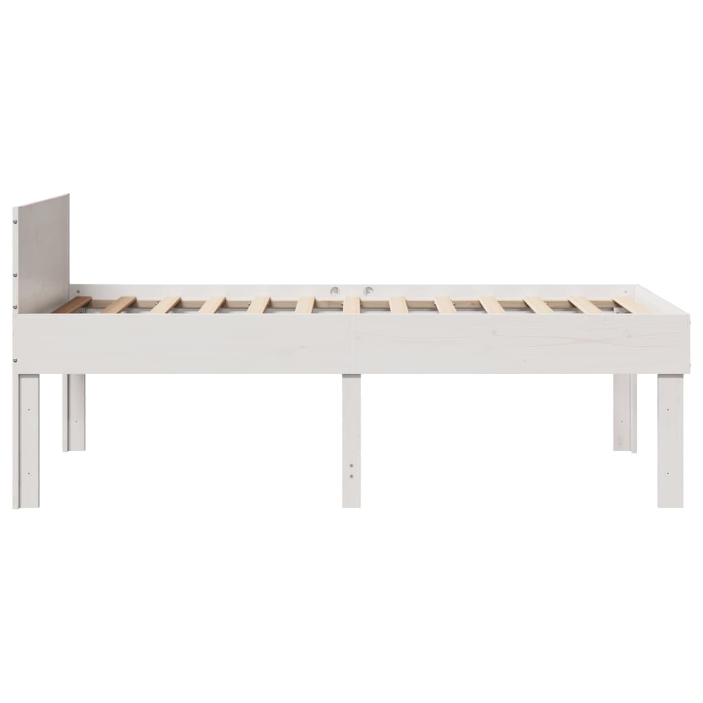fehér tömör fenyőfa ágykeret matrac nélkül 90 x 190 cm