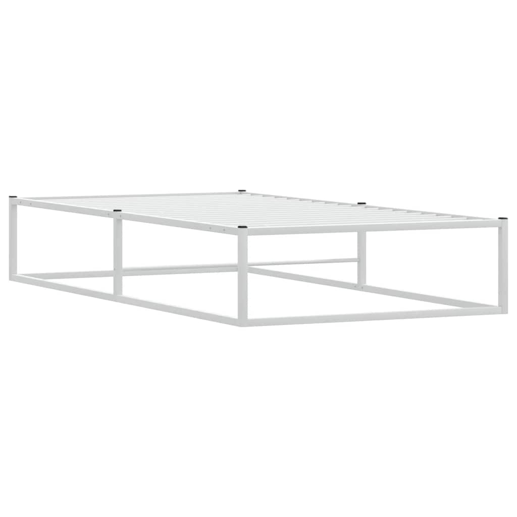 ágykeret matrac nélkül Fehér 90x200 cm fém ágykeret