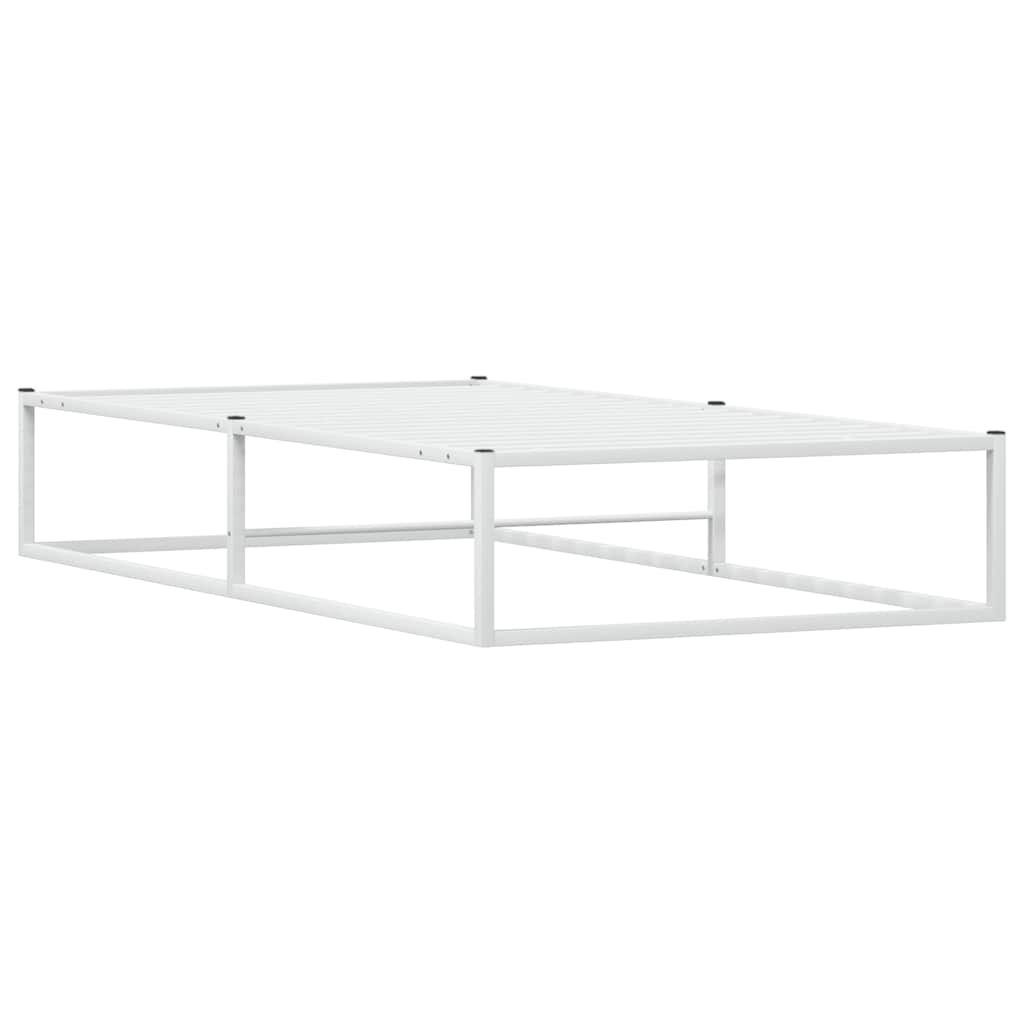 ágykeret matrac nélkül Fehér 90x200 cm fém ágykeret