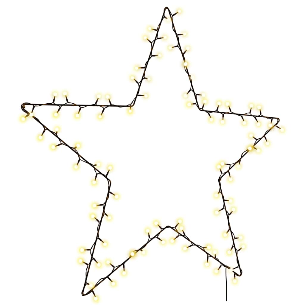 meleg fehér karácsonyi fények csillag sziluett 115 LED