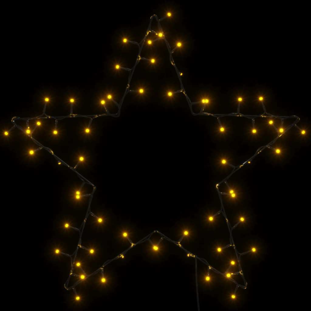 meleg fehér karácsonyi fények csillag sziluett 80 LED