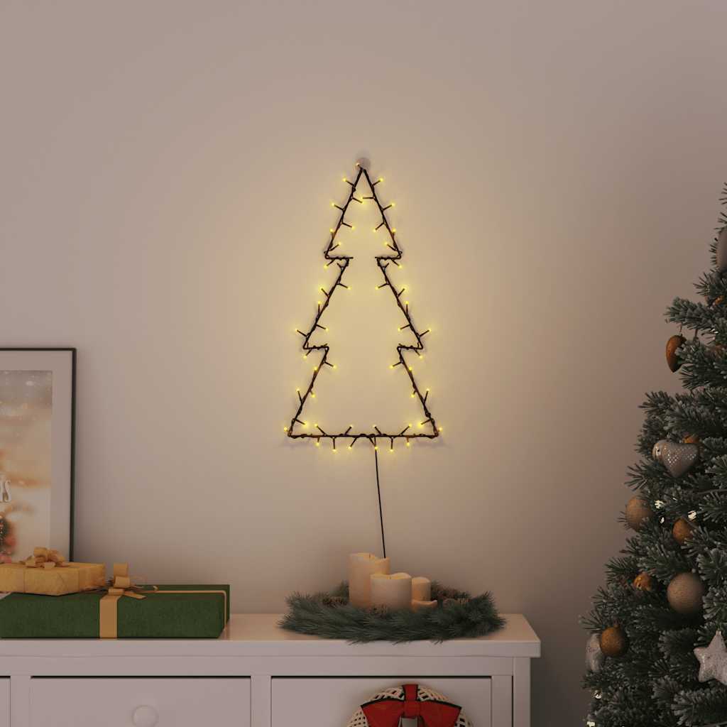 meleg fehér karácsonyi fények karácsonyfa sziluett 80 LED