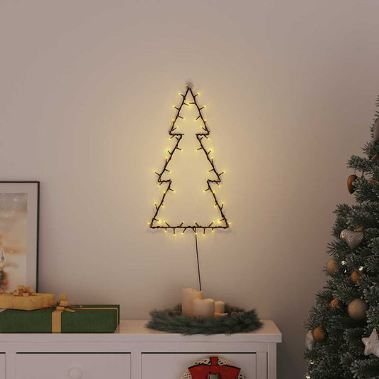 meleg fehér karácsonyi fények karácsonyfa sziluett 80 LED