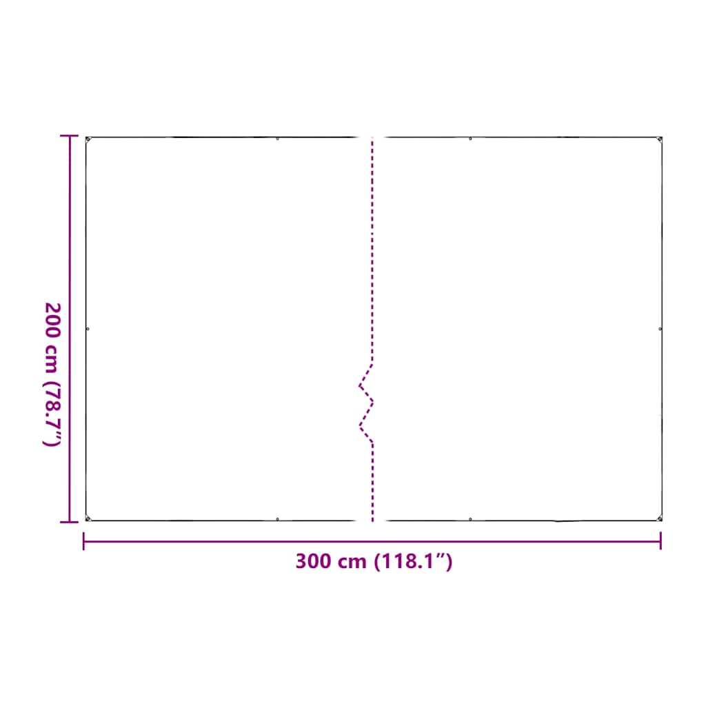 növénytakaró fülekkel 2x3 m polietilén 1x3 m