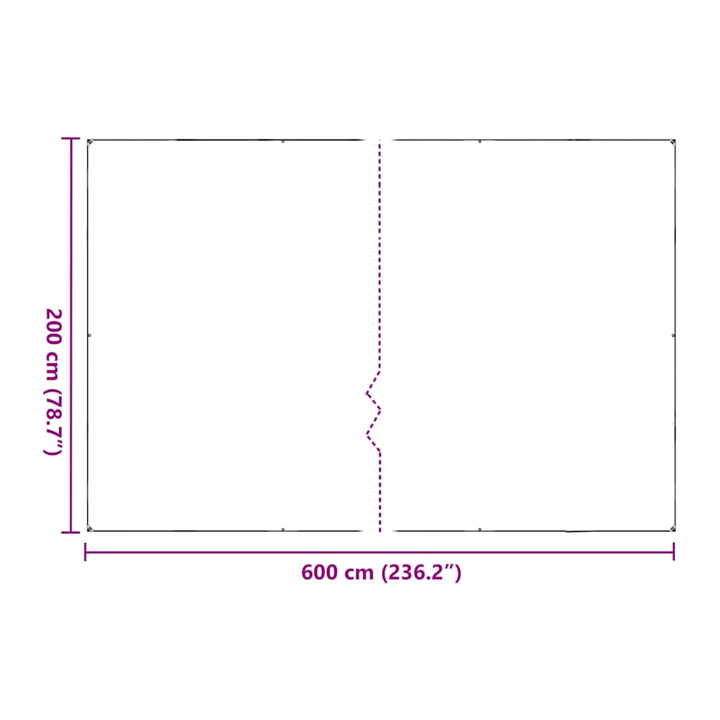 növénytakaró fülekkel 2x6 m polietilén