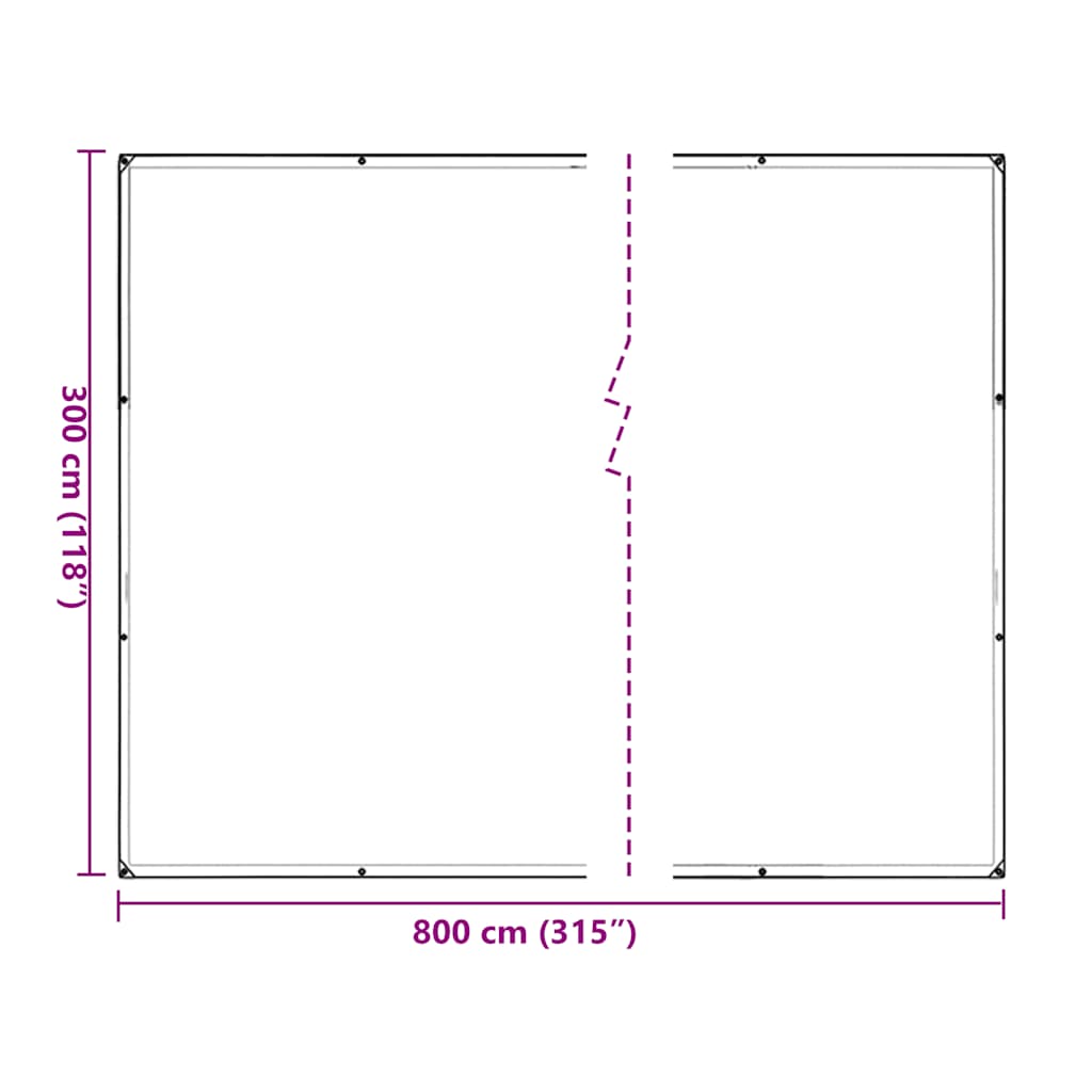 növénytakaró fülekkel 3x8 m polietilén