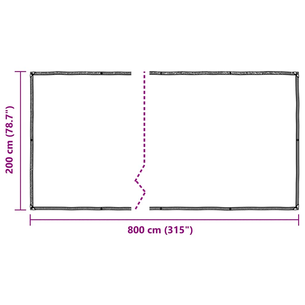 növénytakaró fülekkel 2x6 m polietilén