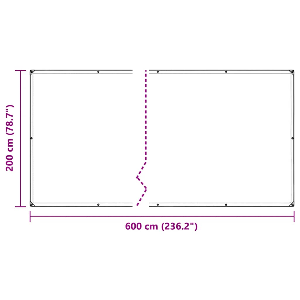 Növénytakaró lyukakkal 2x6 m PVC