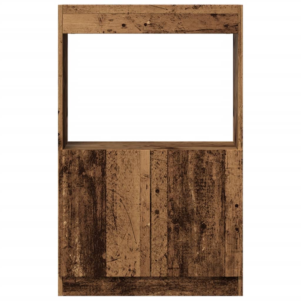 antik fa színű szerelt fa magasszekrény 63 x 33 x 100 cm