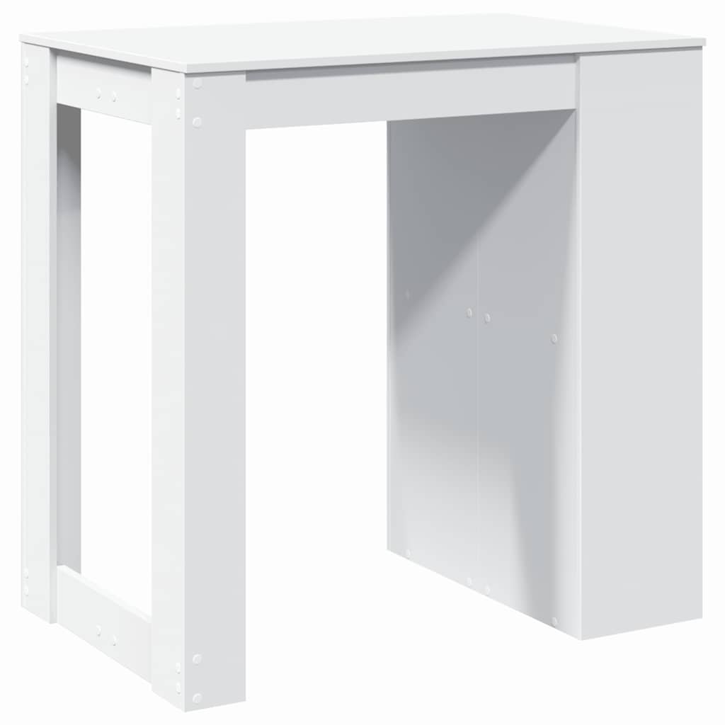 fehér szerelt fa bárasztal 102 x 70 x 103,5 cm
