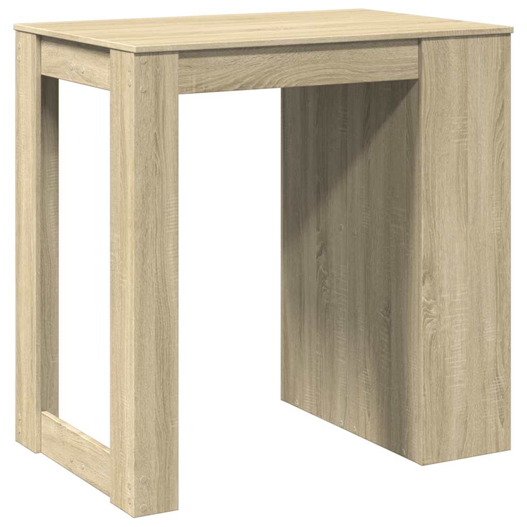 sonoma tölgy színű szerelt fa bárasztal 102 x 70 x 103,5 cm