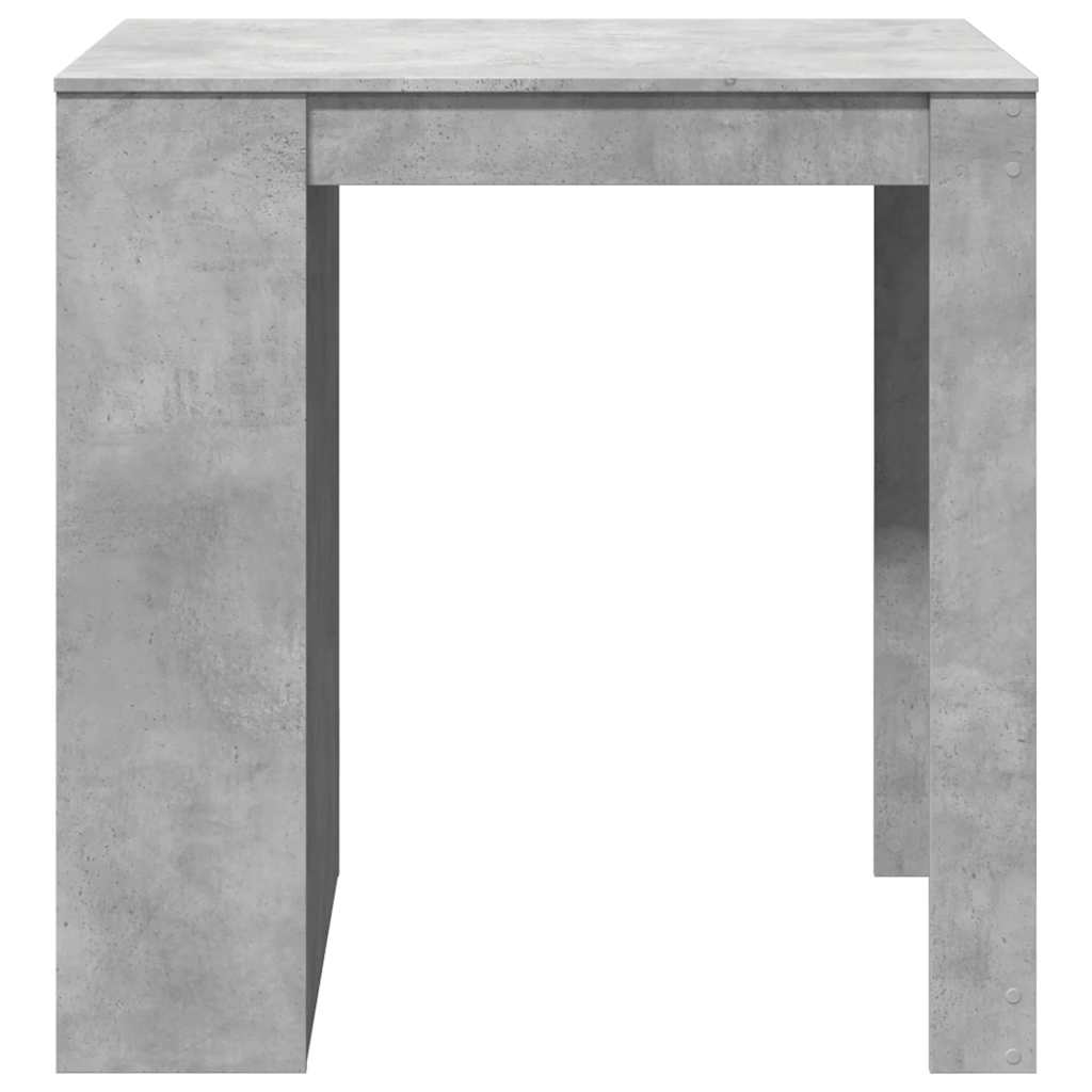 betonszürke szerelt fa bárasztal 102 x 70 x 103,5 cm