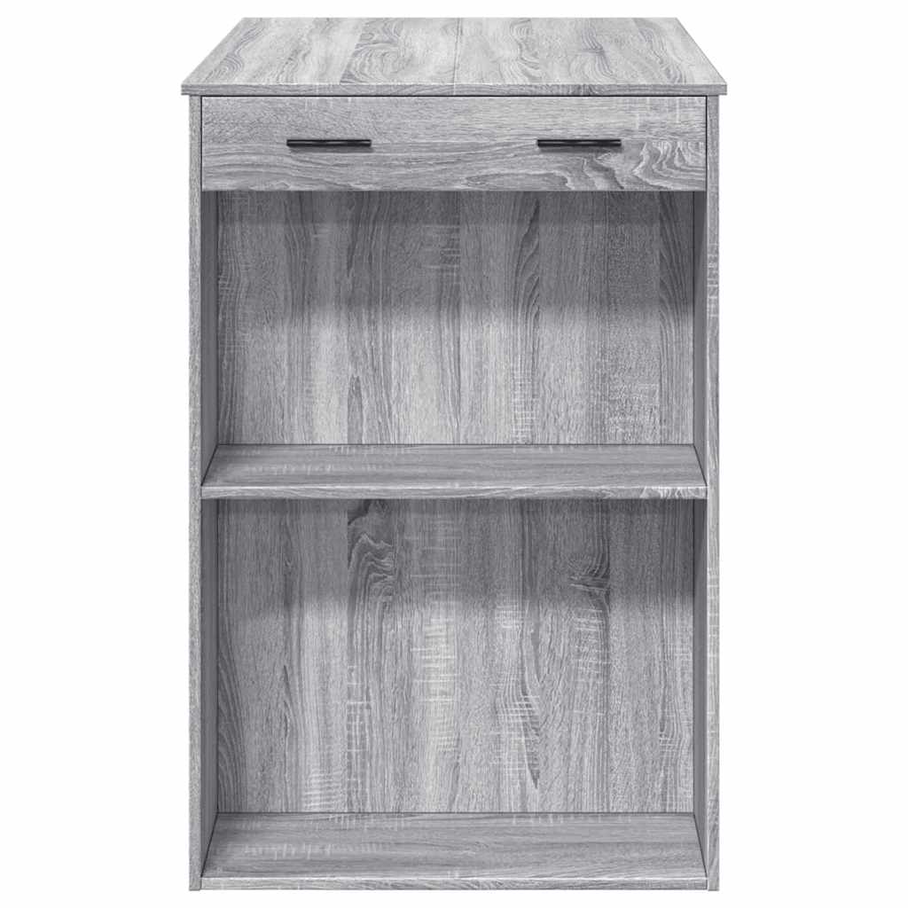 szürke sonoma színű szerelt fa bárasztal 102 x 70 x 103,5 cm