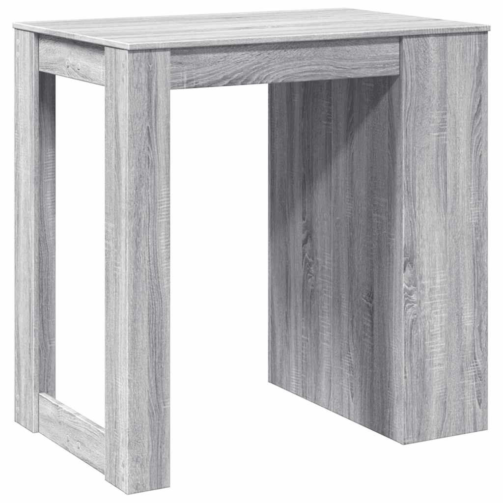 szürke sonoma színű szerelt fa bárasztal 102 x 70 x 103,5 cm