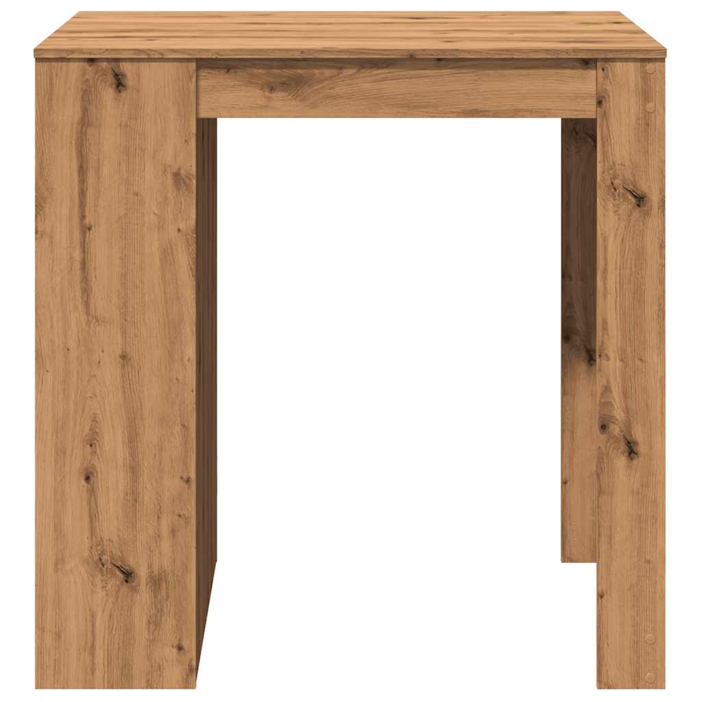 kézműves tölgy színű szerelt fa bárasztal 102 x 70 x 103,5 cm