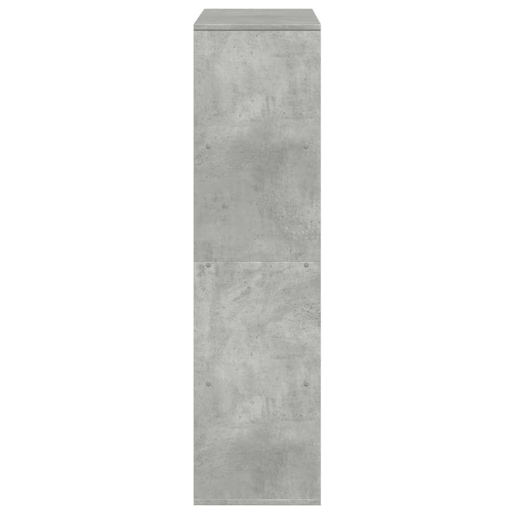 betonszürke szerelt fa könyvespolc 100 x 33 x 125,5 cm