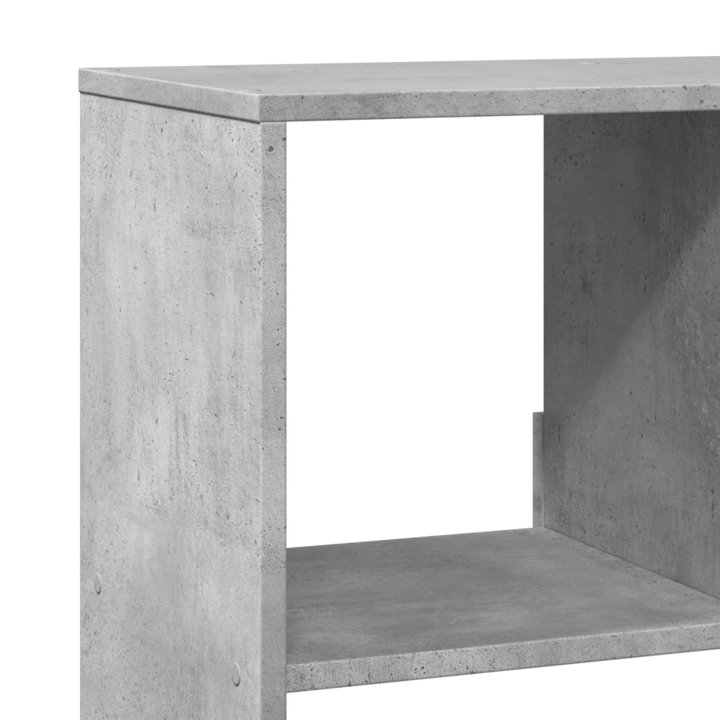 betonszürke szerelt fa könyvespolc 100 x 33 x 125,5 cm
