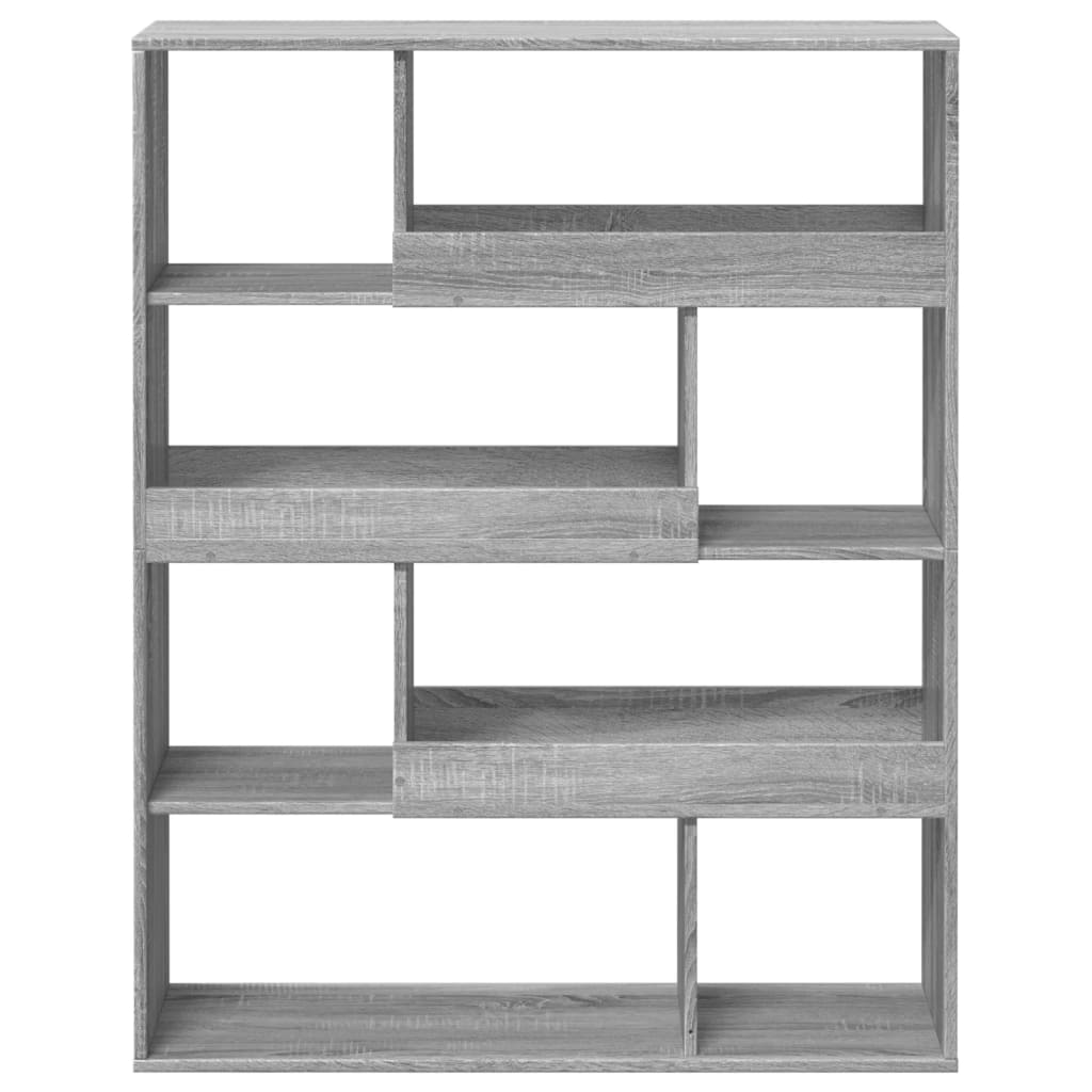 szürke sonoma színű szerelt fa könyvespolc 100 x 33 x 125,5 cm