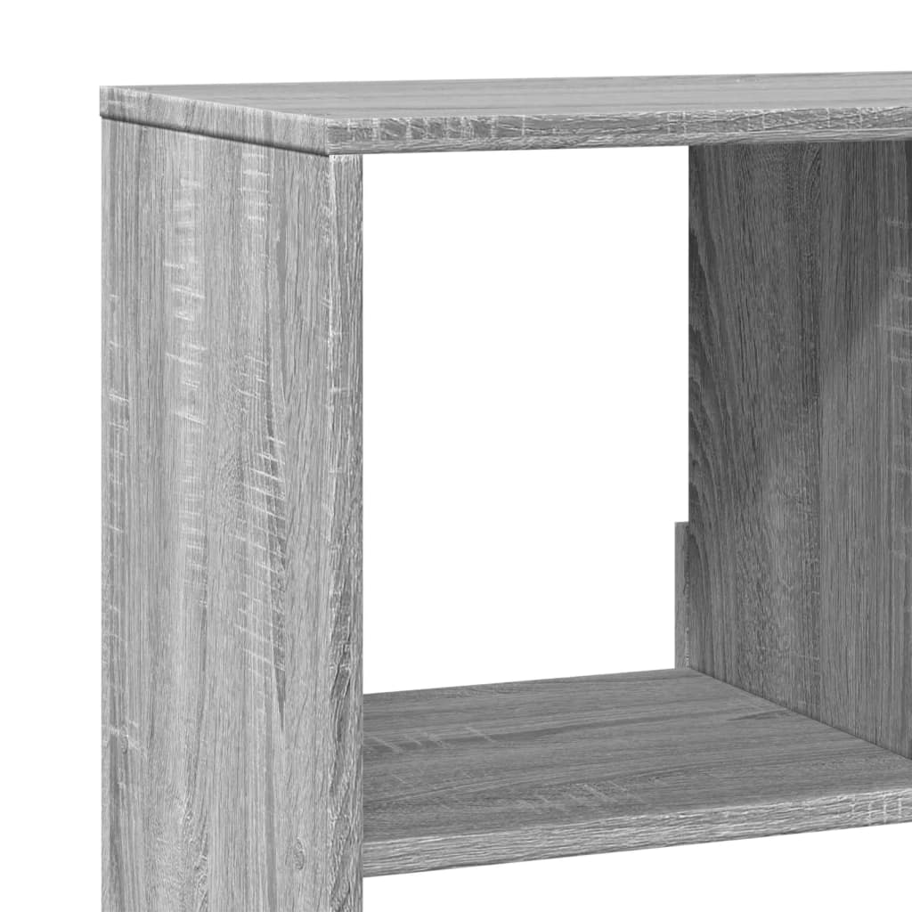 szürke sonoma színű szerelt fa könyvespolc 100 x 33 x 125,5 cm