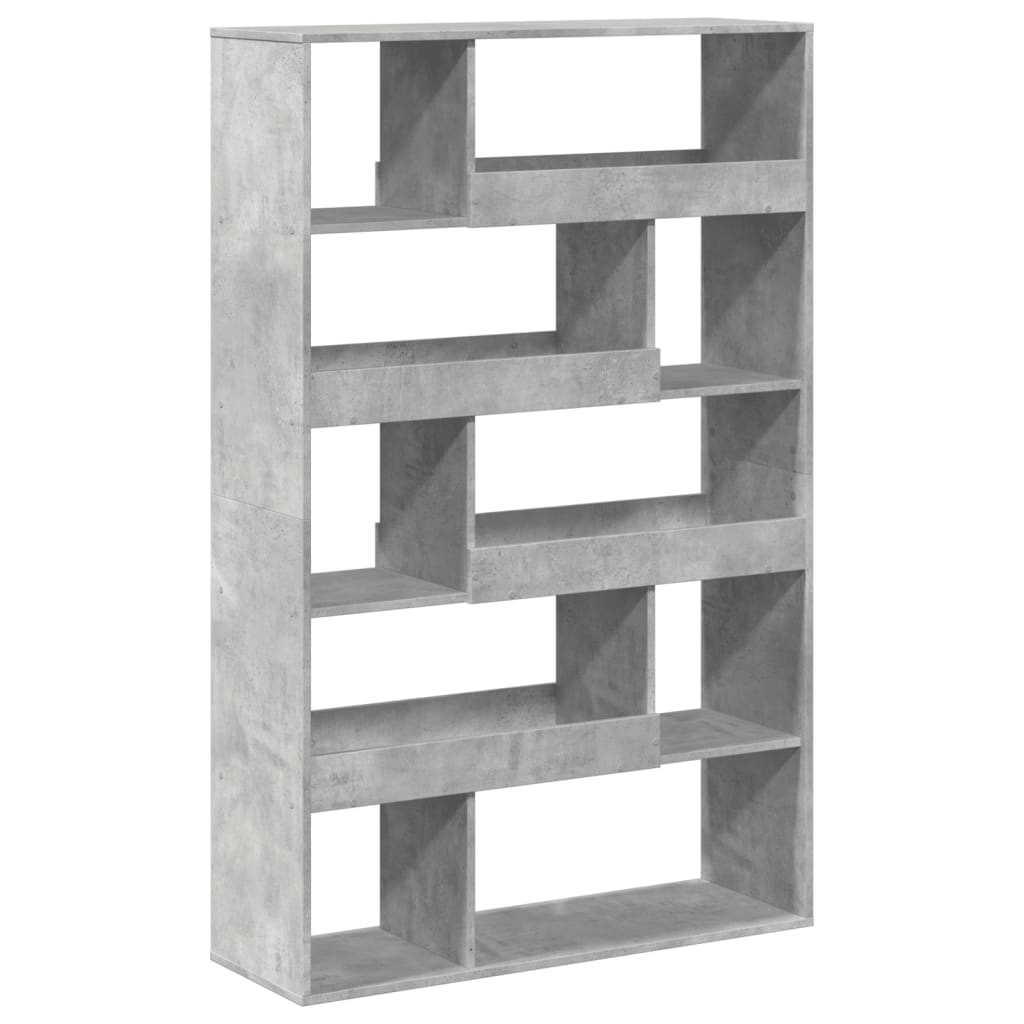 betonszürke szerelt fa könyvespolc 100 x 33 x 156,5 cm