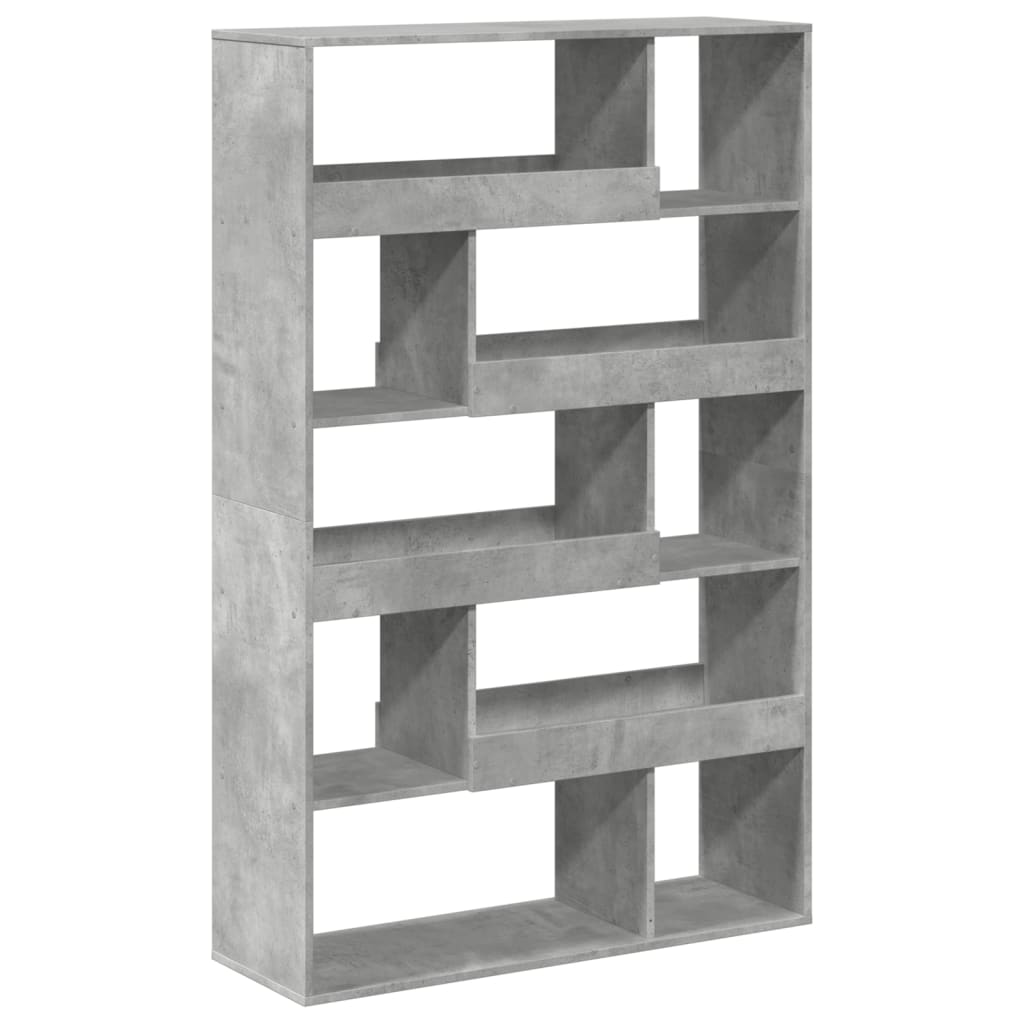 betonszürke szerelt fa könyvespolc 100 x 33 x 156,5 cm