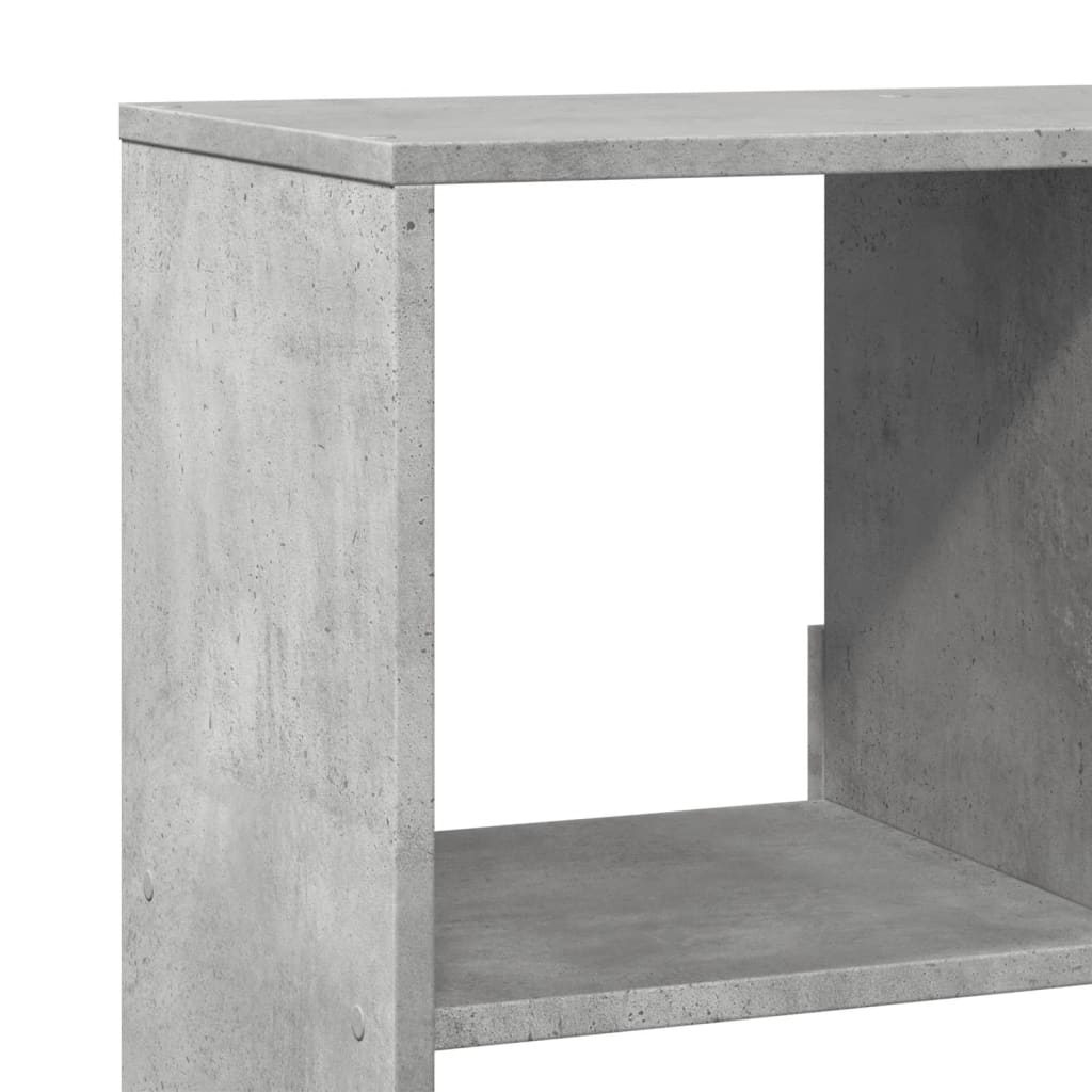 betonszürke szerelt fa könyvespolc 100 x 33 x 156,5 cm