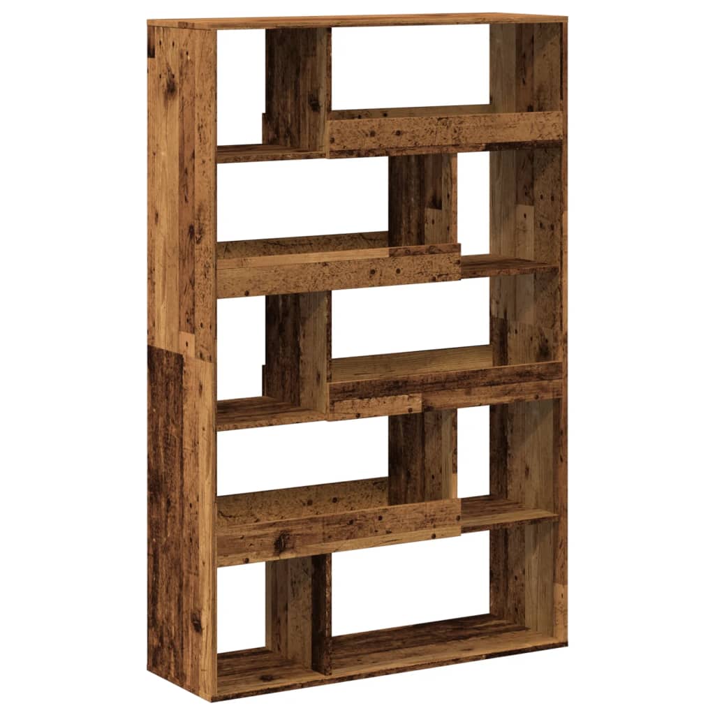 antik fa színű szerelt fa könyvespolc 100 x 33 x 156,5 cm