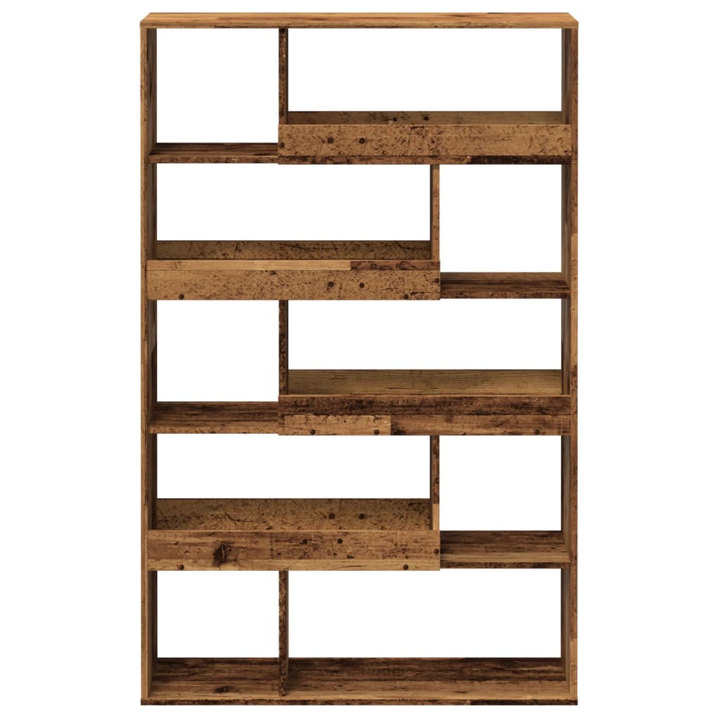 antik fa színű szerelt fa könyvespolc 100 x 33 x 156,5 cm