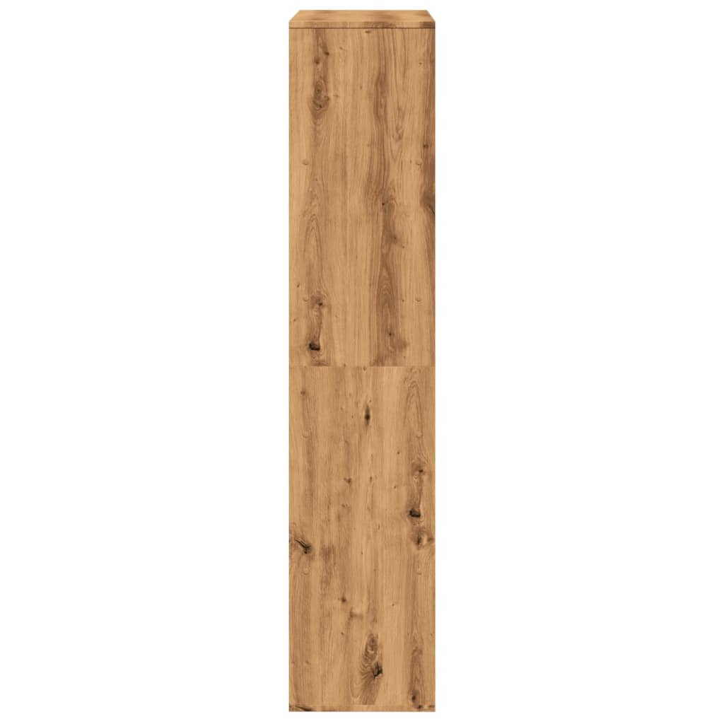 kézműves tölgy színű szerelt fa könyvespolc 100 x 33 x 156,5 cm