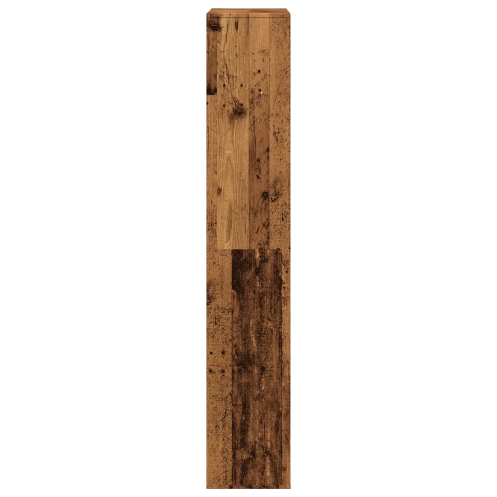 antik fa színű szerelt fa könyvespolc 100 x 33 x 187,5 cm
