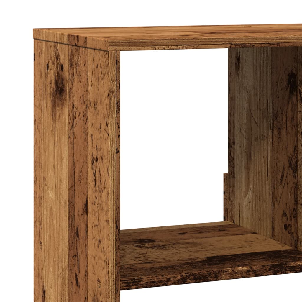 antik fa színű szerelt fa könyvespolc 100 x 33 x 187,5 cm