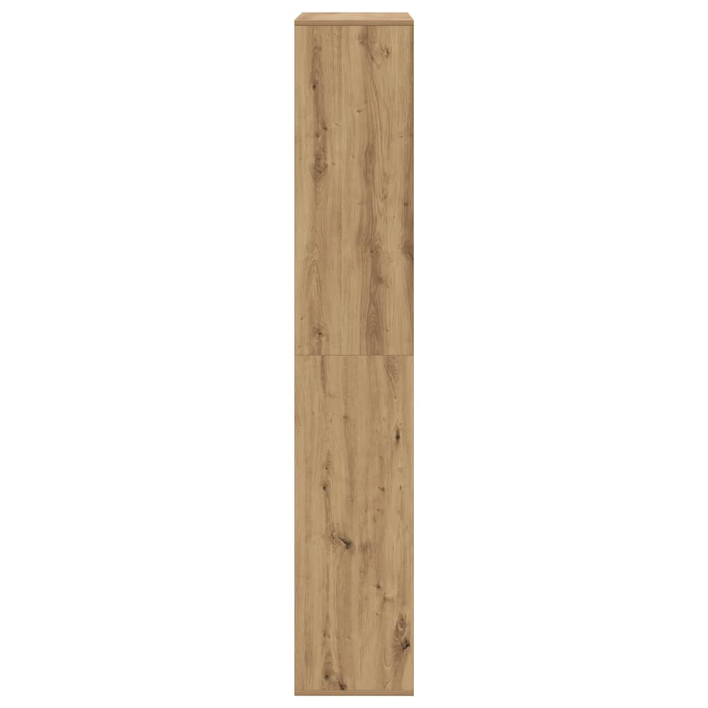 kézműves tölgy színű szerelt fa könyvespolc 100 x 33 x 187,5 cm